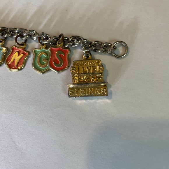 ✨Retro one of a kind silver springs Florida charm bracelet - Picture 5 of 5